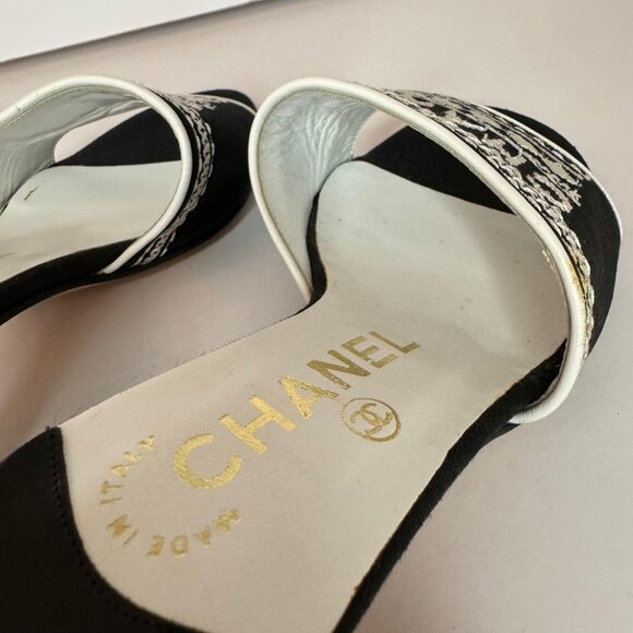 CHANEL Embroidered Slides - Picture 10 of 14
